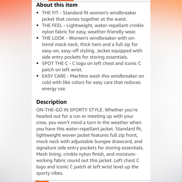 Champion Women’s Full Zip Windbreaker Jacket size XL - Picture 13 of 13